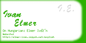 ivan elmer business card